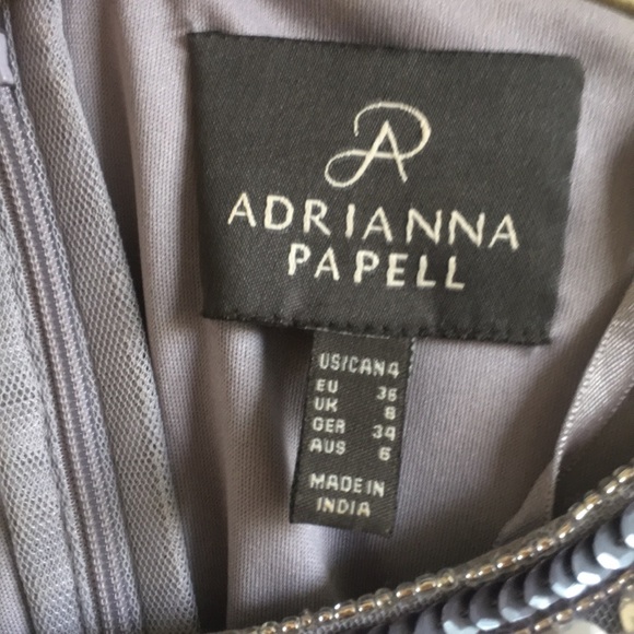 Adrienna Papell Blue/Gray US Size 2 Gown Dress - Picture 5 of 7